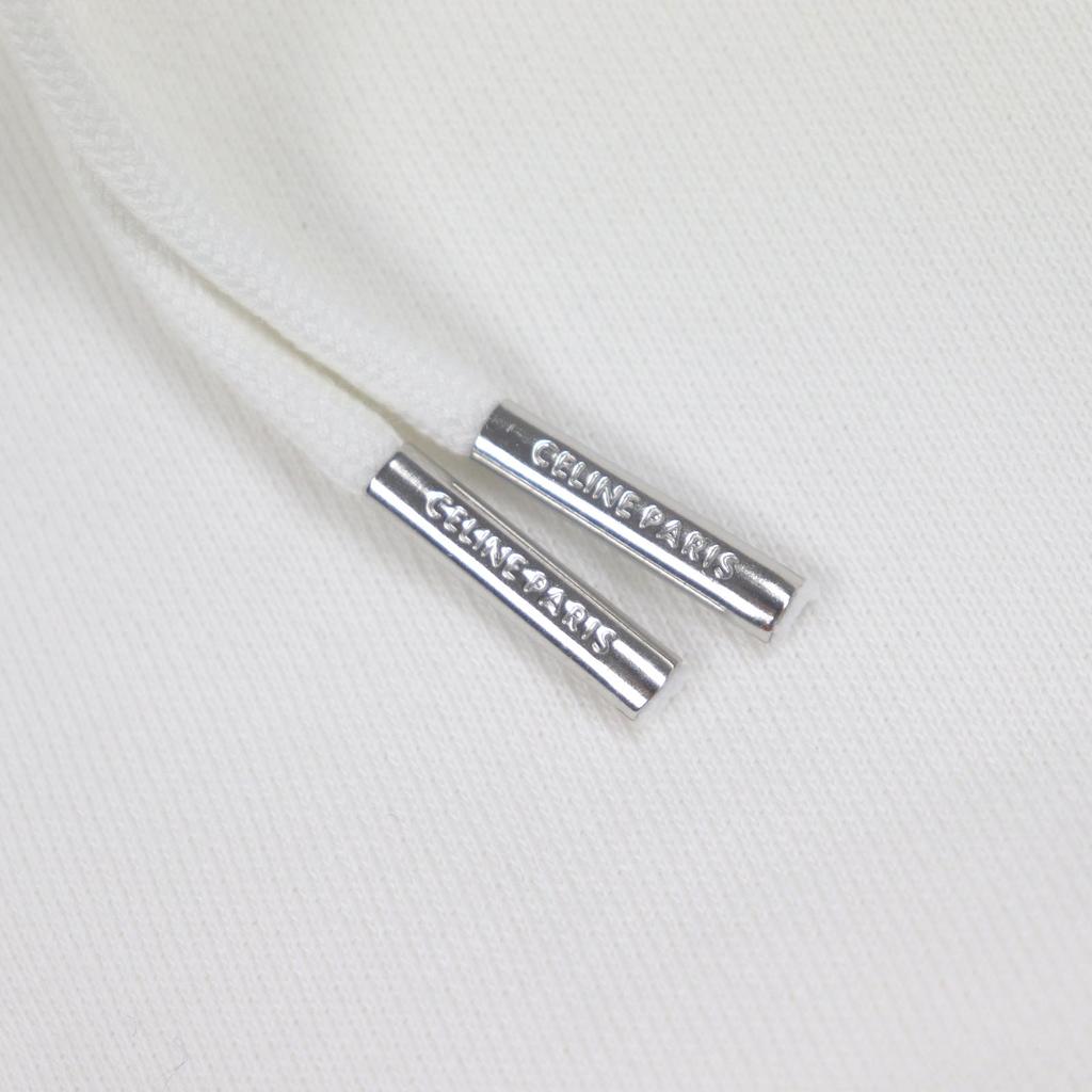 Celine Hoodie White Cotton Mens S 2Y753670Q Used