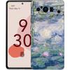 Claude Monet Impressionism Painter For Google Pixel 8 7 6 Pro 6A 5G Black Phone Case Soft Shockproof Back Cover TPU Shell Coque