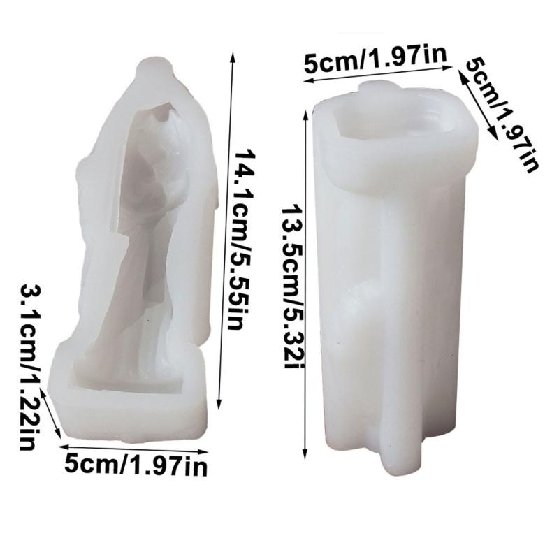 Dame mit Baby Kerzenformen Religiöse Silikonformen Gussform Ornament Bastelbedarf für Heimdekorationen