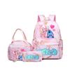 Nuovo Set Zaino Stitch per Bambini: Zaino scolastico a 3 pezzi con stampa cartoon, Zaino da viaggio per esterni