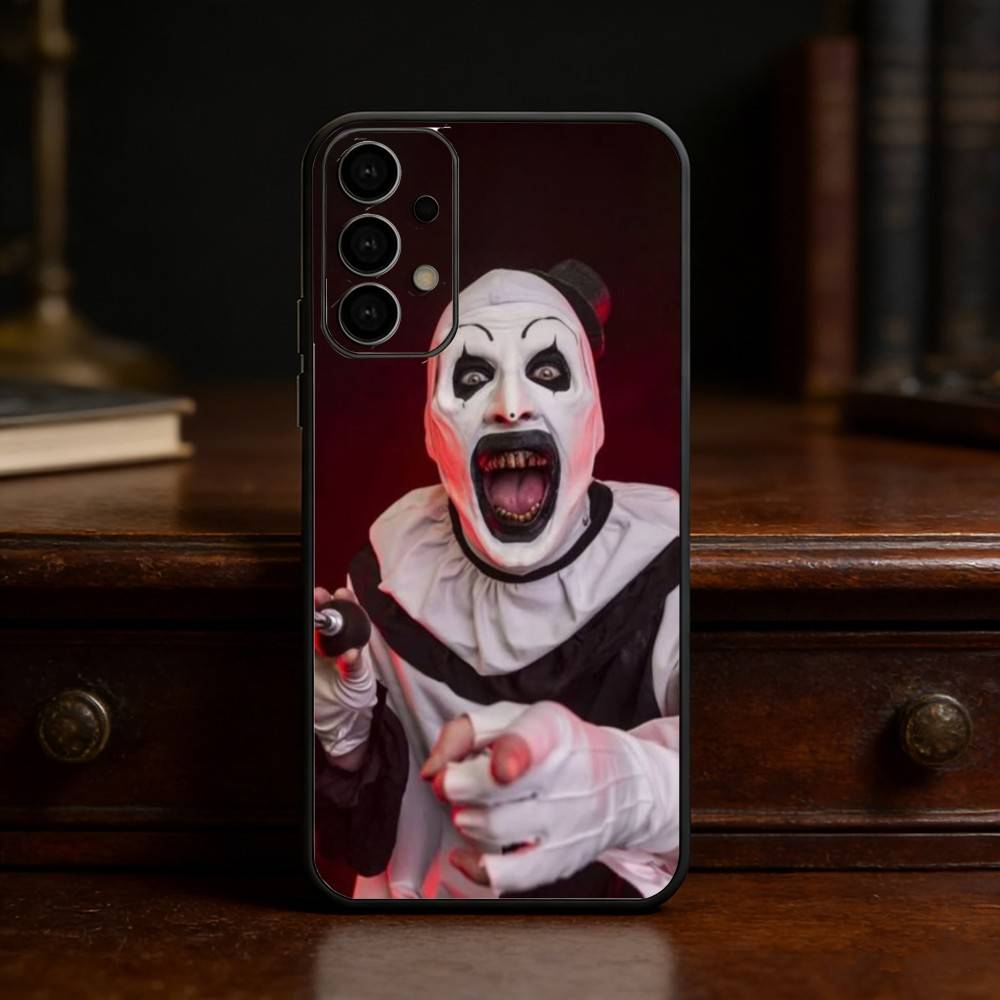 

Art the Clown horror T-Terrifier phone Case For Samsung S25,24,21,22,23,30,Ultra,20,Plus,Fe,Lite,Note Soft Black Cover Samsung S105G