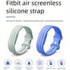 Einfarbiges Silikon-Sportarmband Kompatibel mit Google Fitbit Air Fitness-Tracker Armband für Aktive Wear