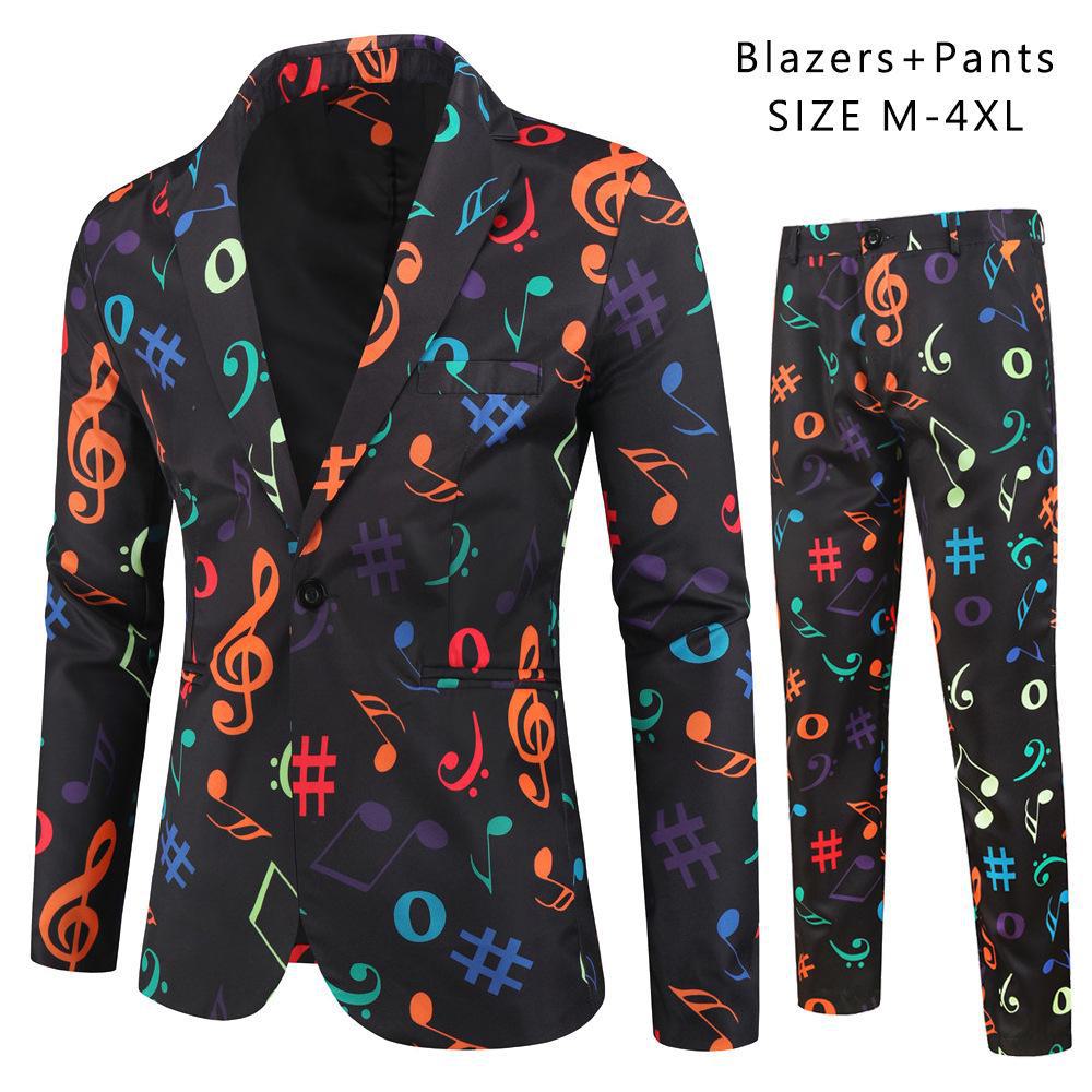 Costum casual bărbătesc european și american din trei piese cu imprimeu 3D 2023: Vestă, Pantaloni & Jachetă