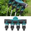 4 Way Hose Splitter Metal Valve Water Distribution Controller Connector Garden Lawns Product