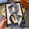 Korean Internet celebrity versatile fashion floral 71 simulation silk square scarf scarf high-end polka dot neck silk scarf