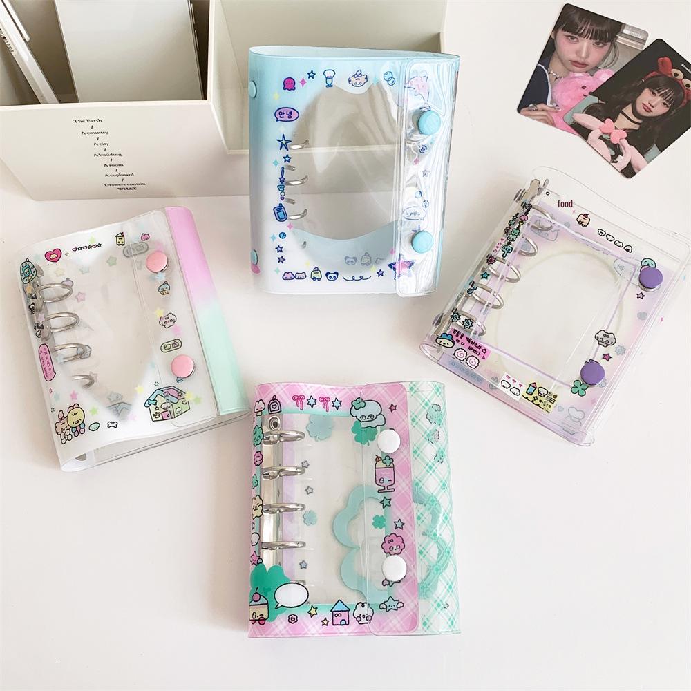 Hisocute M5 Cartoon Girl Planner: Fresh Style PVC Loose-Leaf Snap Pocket Notebook