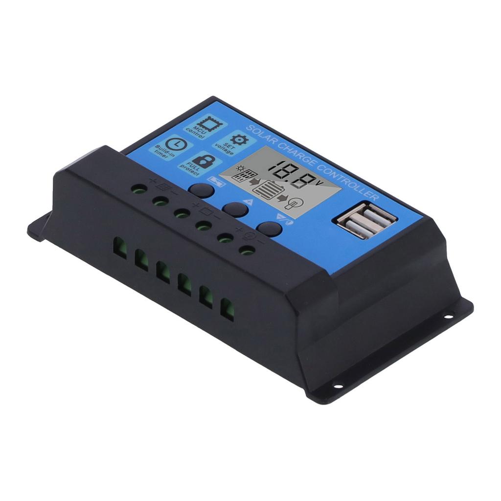 10A 12V 24V 2‑Way MOS Solar Charge Controller Solar Panel Controller PWM 3 Stage Battery Regulator