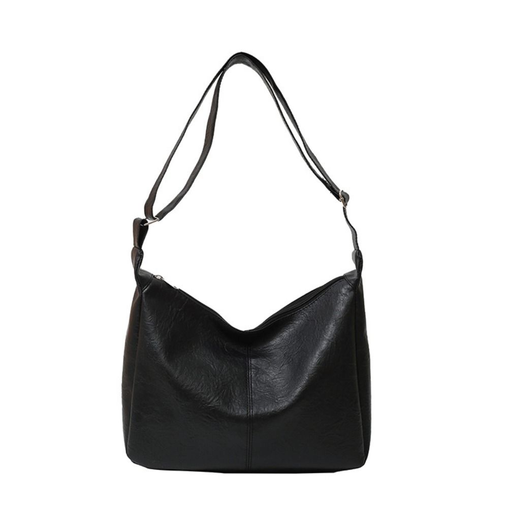Korean Style Solid Color Crossbody Bag PU Leather Ladies Luxury Tote Bag  Korean Style