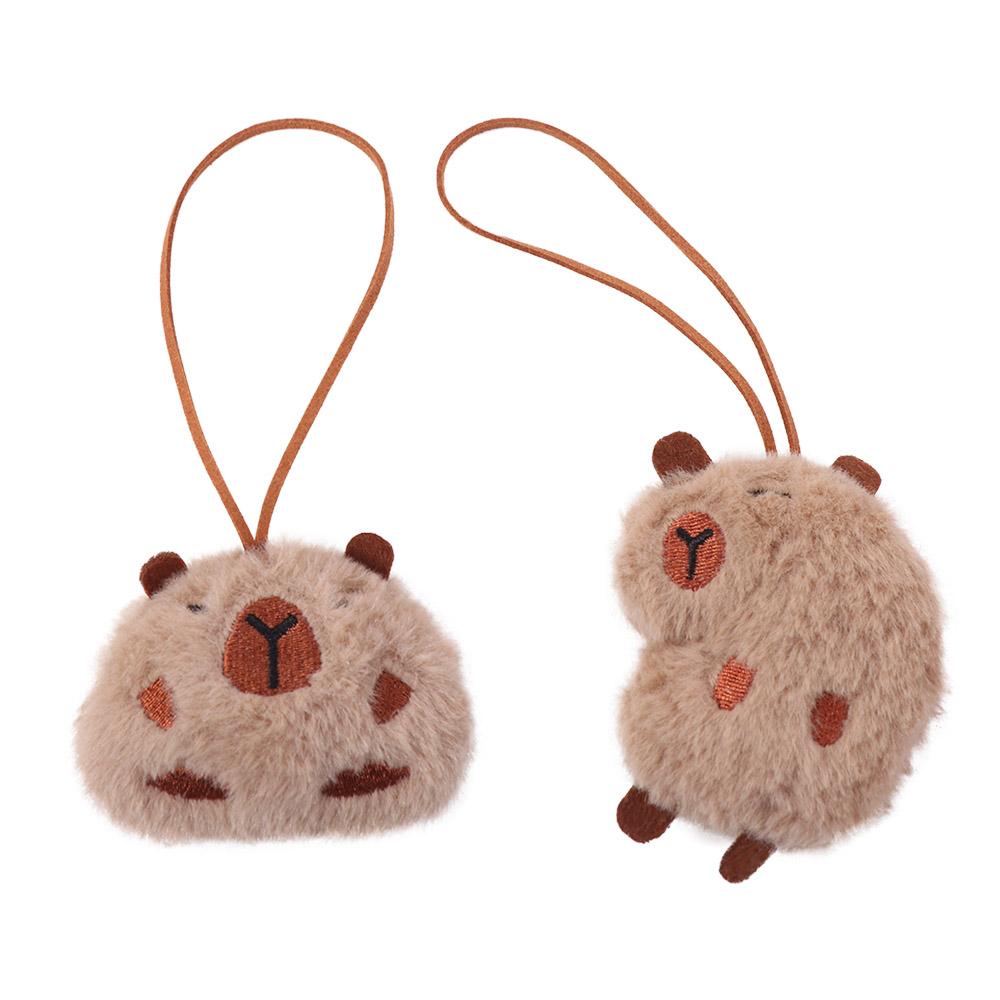 Furry Capybara Key Chain Animal Shape Car Pendant Cell Phone Chain  Key Chain Decoration