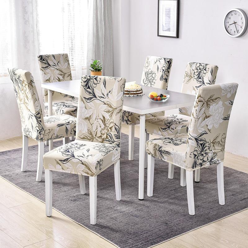 34 Colors For Choice Stretch Chair Cover Big Elasticity Cheap Printed Seat Chair Cover For Dining Room Wedding Banquet Party