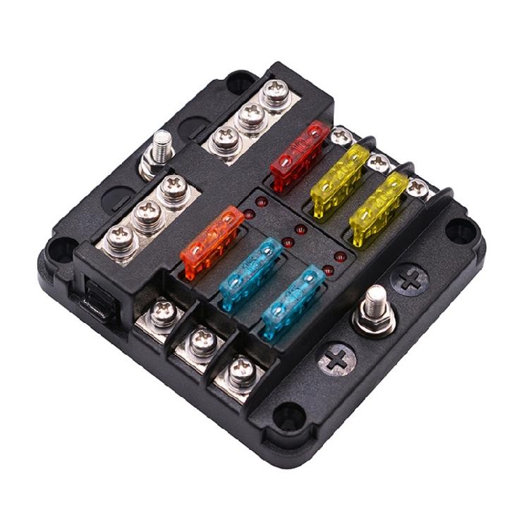 

Blade Fuse Box Block Holder Terminal with Indicator LED Light for Car RV Marine 1