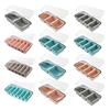 Silicone Food Storage Container with Lid Reusable Freezer Lunch Box Tray Divided Meal Prep Container for Kitchen