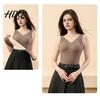 Invisible Vest Seamless Slim Fit Warm Camisole Women Thermal with Built-in Bra Sleeveless Base Layer Velvet Tops for Autumn Winter Comfy Undershirt
