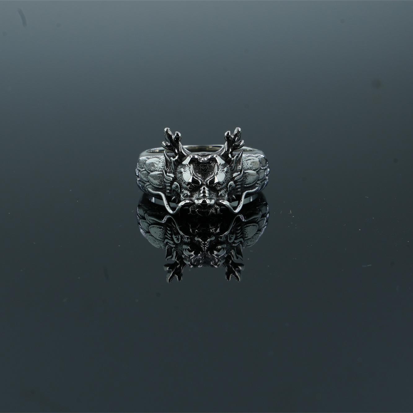 2026 Ювелирные изделия Европейские и американские Персонализированные Ретро Кран Мужские кольца Доминирующие Мужские и женские кольца No. 7