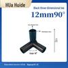 Three-Dimensional Plastic Right Angle Joint Connector for Tent and Studio Accessories