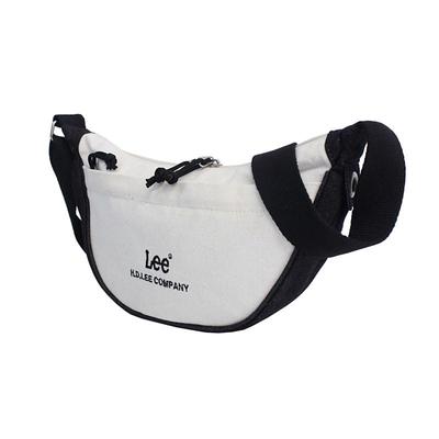 Lee Buddy Crescent Moon Shoulder Cotton Bag, Canvas, 320-1402, 320-1402-83, Black/White