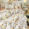 Ins Duvet Cover Set Floral Single Double Queen Size Flat Sheet Pillowcase No Filler Home Decor Girl Soft Bedding Set
