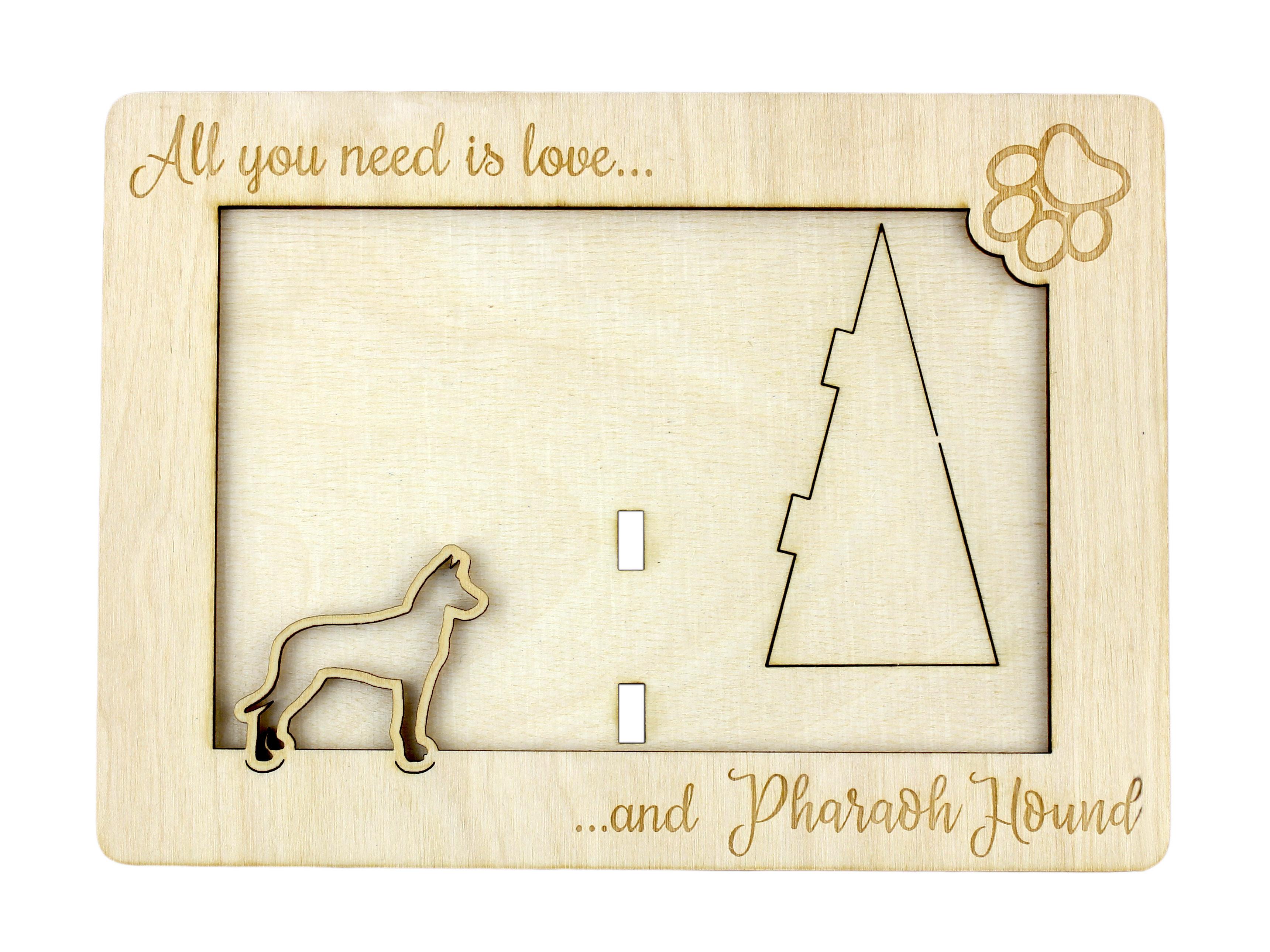 

Pharaoh Hound, Kelb tal-Fenek - Photo frame, engraved wooden frame, a lovely gadget for the dog lover by Art-Dog