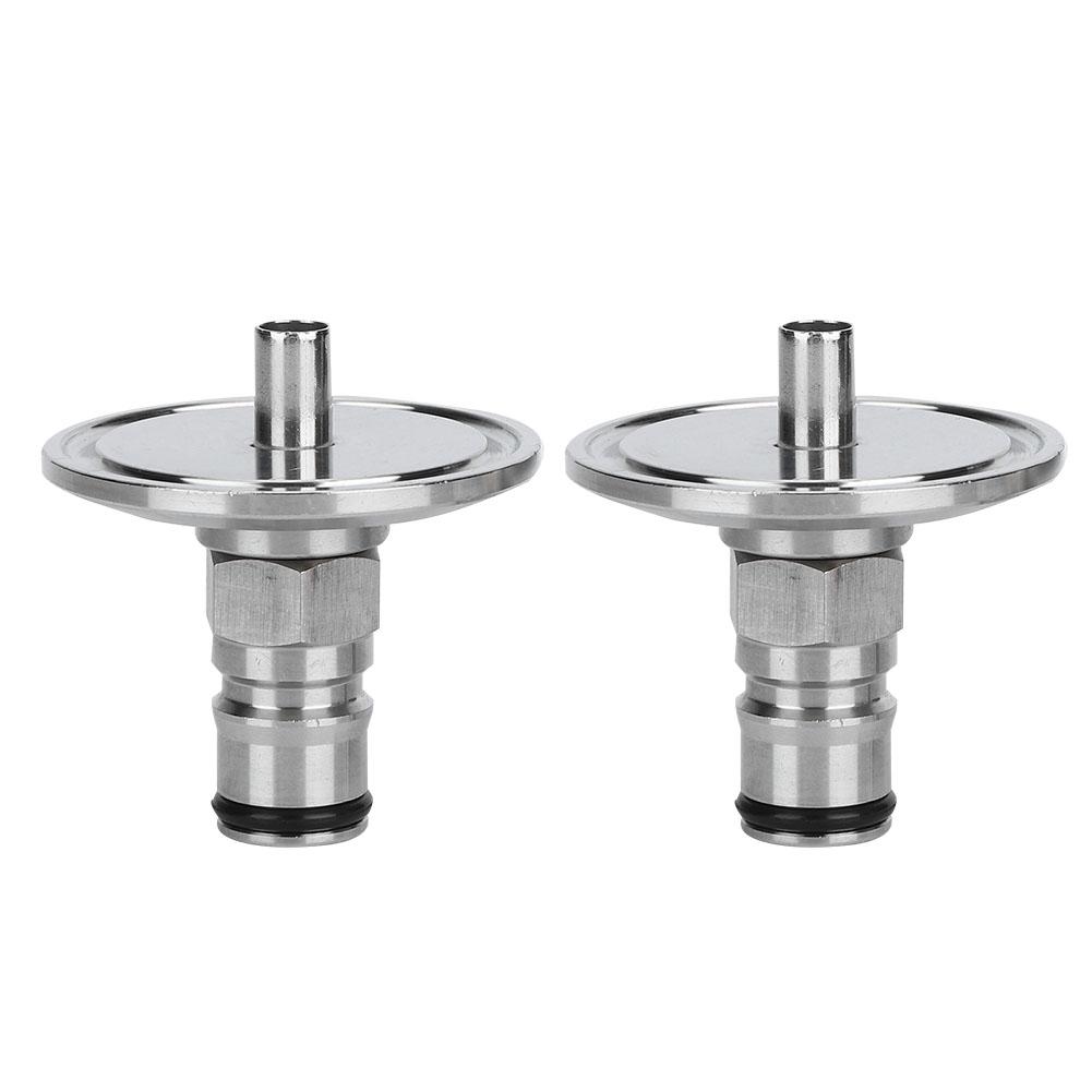 2Pcs 304 Stainless Steel Homebrew Keg 1.5in TriClamp to Ball Lock Post Adapter Brewing Fitting