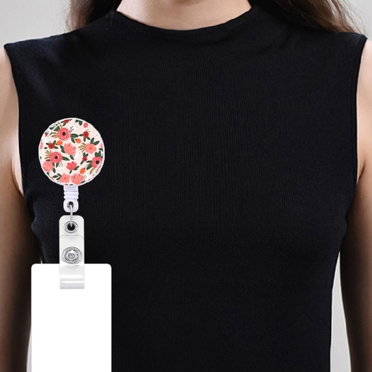 Retractable Badge Holder with Metal Clip Rotating ABS Badge Holder for Student Teacher Doctor Nurse Badge Holder