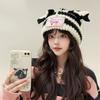 Pig Cat Ears Wool Hat Female Adult Autumn and Winter Thermal Hat Funny Cute Student Couple Knitted Hat