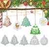 2025 Christmas Tree Silicone Candle Mold Fondant Chocolate Cake Baker Silicone Mold Creative Candle Mold Christmas Crafts