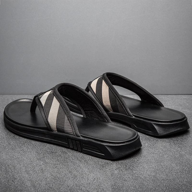 Summer Mens Slippers Luxury Brand Flip Flops Breathable Designer Non-slip Casual Shoes High Quality Comfy Beach Sandals Mocassin