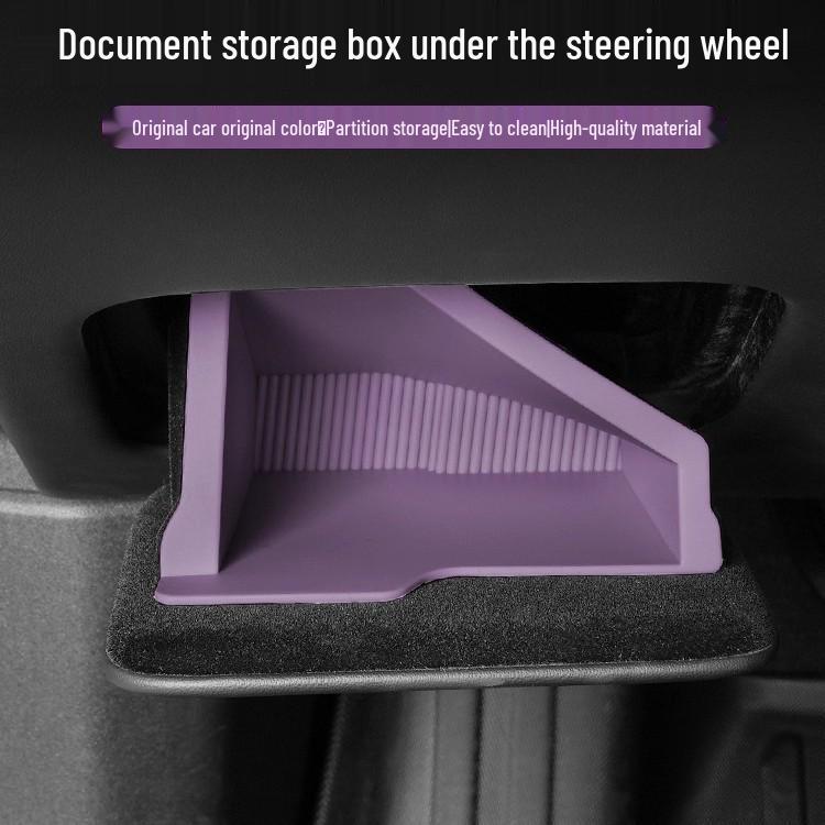 Xiaomi SU7 Steering Wheel Document Storage Box - Interior Accessory Beige