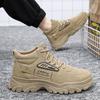 Fashion Fashionable Thick Soled Men's Sports Shoes Autumn New Casual High Top Work Men's Wear-resistant Lace Up Anti Slip Hiking Shoes