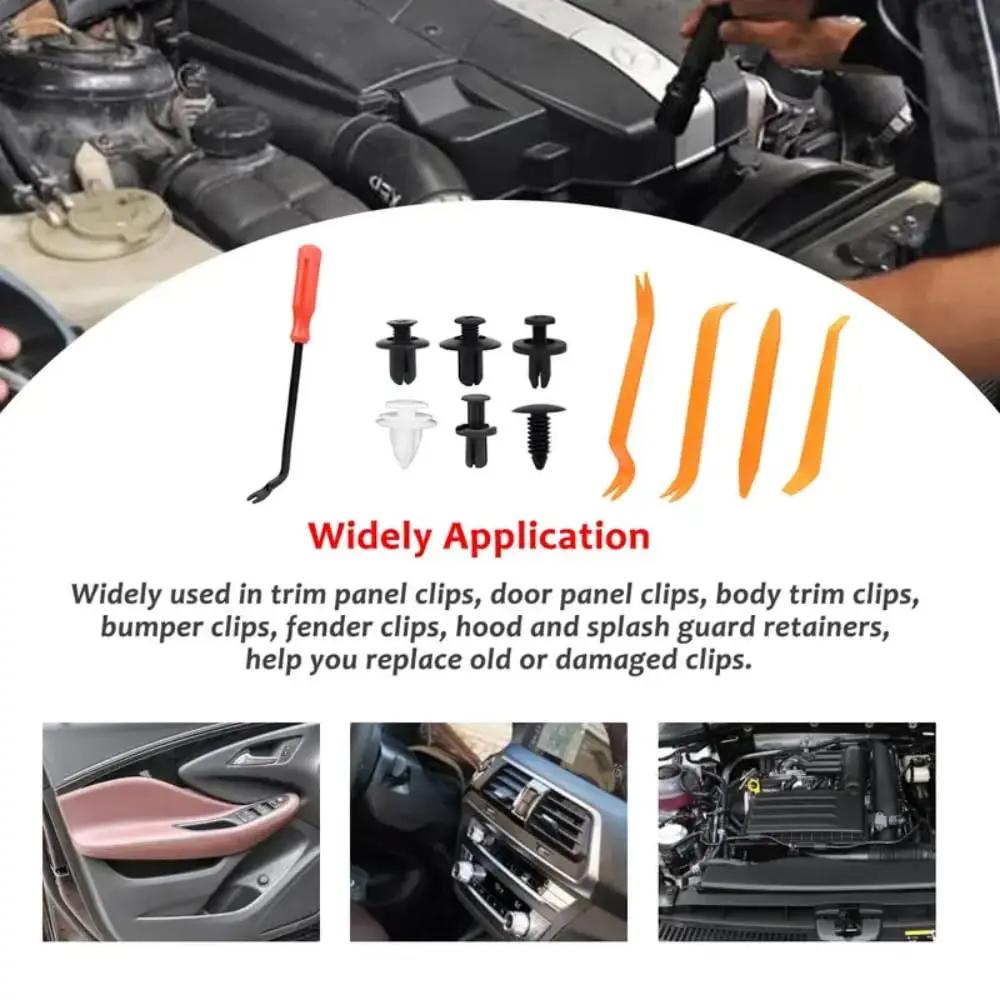 100PCS Universal Bumper Retaining Clip, Automotive Plastic Fastener Push Retainer Kit, Automotive Boxed Buckle Combination Kit