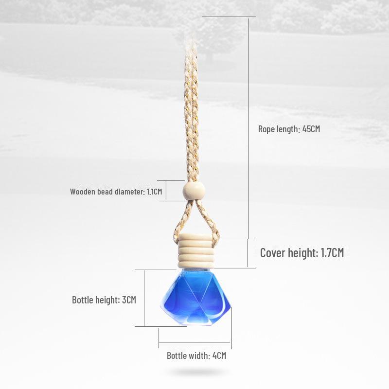 Luxury Car Aromatherapy Pendant - Round Wooden Beads for Long-Lasting Fragrance & Odor Removal