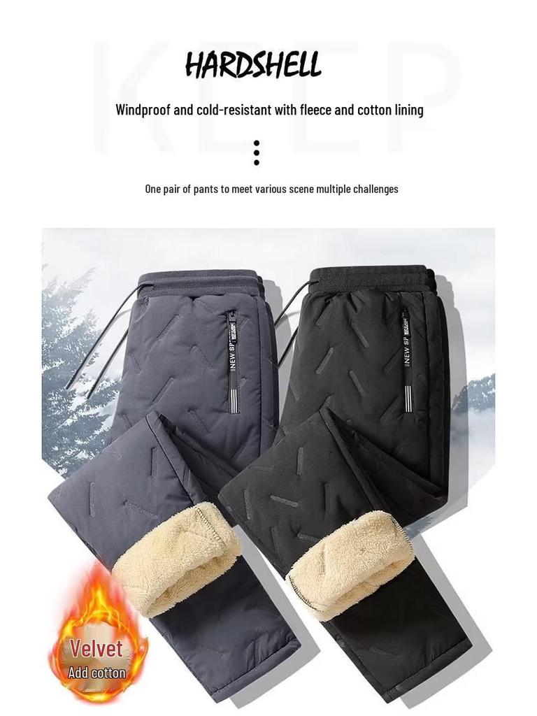 Herren Winter Lammfellhose: Warm, locker sitzend mit Samtfutter und in großen Größen erhältlich.