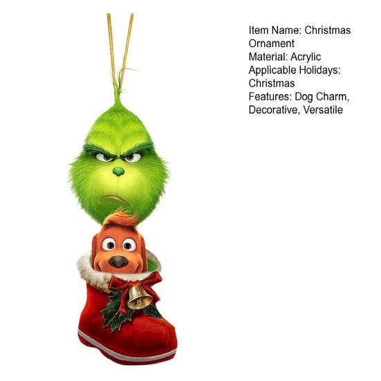 Christmas Ornament Dog Decorative Festive Car Backpack Pendant Home Party DIY Gift Party Pendant Decoration