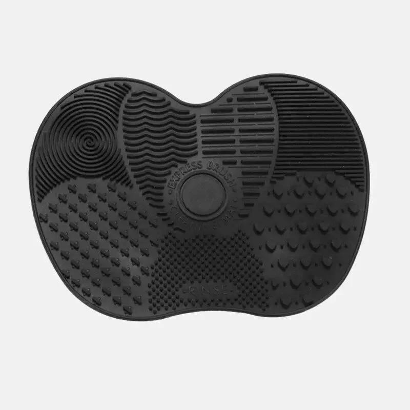 Almofada de Limpeza para Pincéis de Maquiagem de Silicone Multicor em Formato de Maçã com Ventosa Almofada de Limpeza para Pincéis de Beleza Ferramenta de Beleza Almofadas de Limpeza