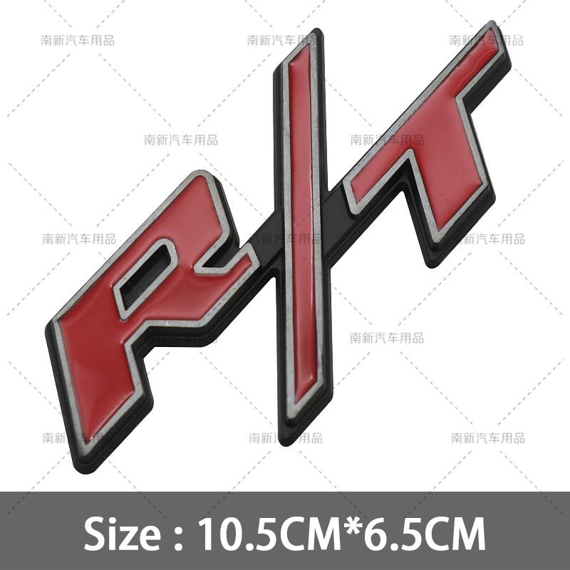 Metal RT Badge R/T Car Stickers Grill Emblem Rear Trunk Decal for Challenger Caliber Caravan Charger Magnum Avenger Accessories
