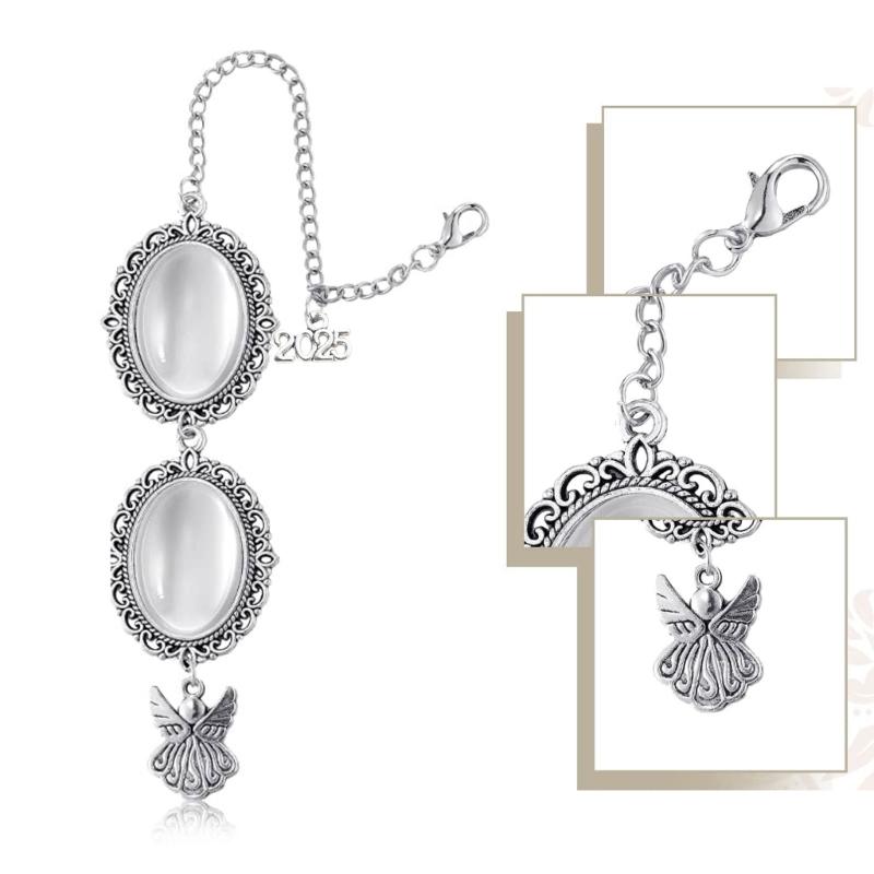 Graduation Cap Tassel Memorial Photo Charm Oval Antique Photo Chain Charm for Cap and Gown Ceremony Charm Easy to Use