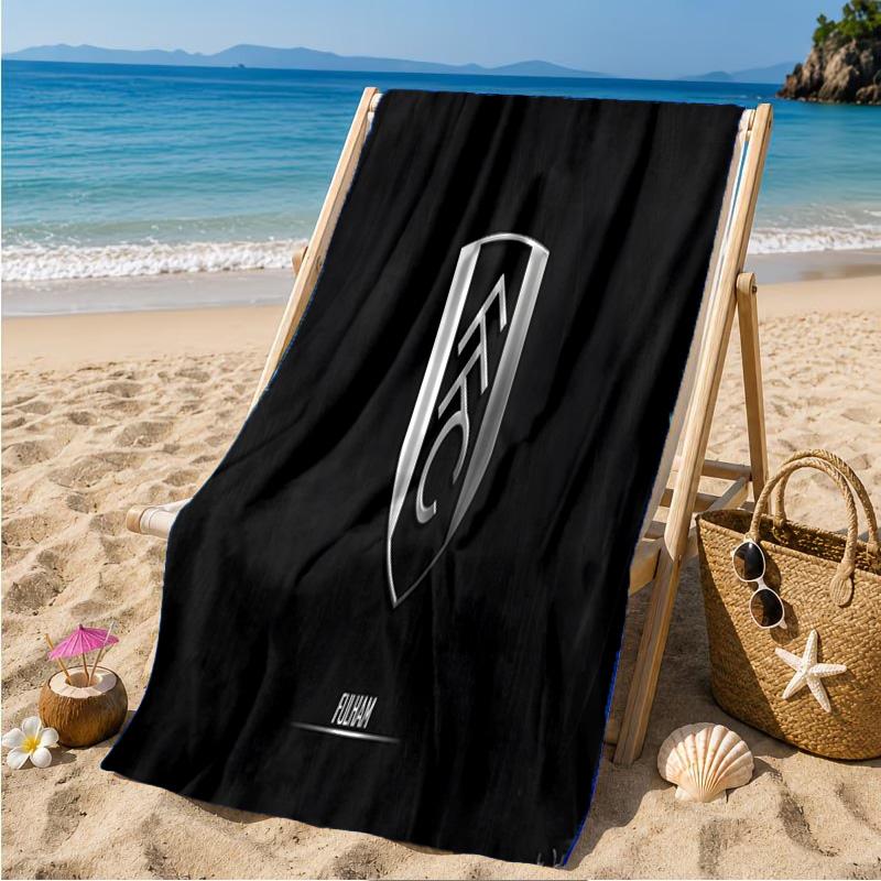 Fulham Fußballwappen Strandtuch Mikrofaser Strandtuch, Leicht und Schnelltrocknend, für Sommerreisen, Schwimmbad-Fan Geburtstagsgeschenk