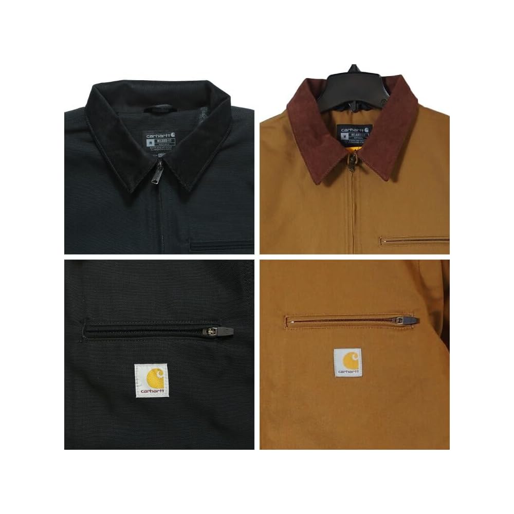 Carhartt Detroit Jacket Brown Relaxed Fit Duck Blanket-Lined Work Jacket Size S
