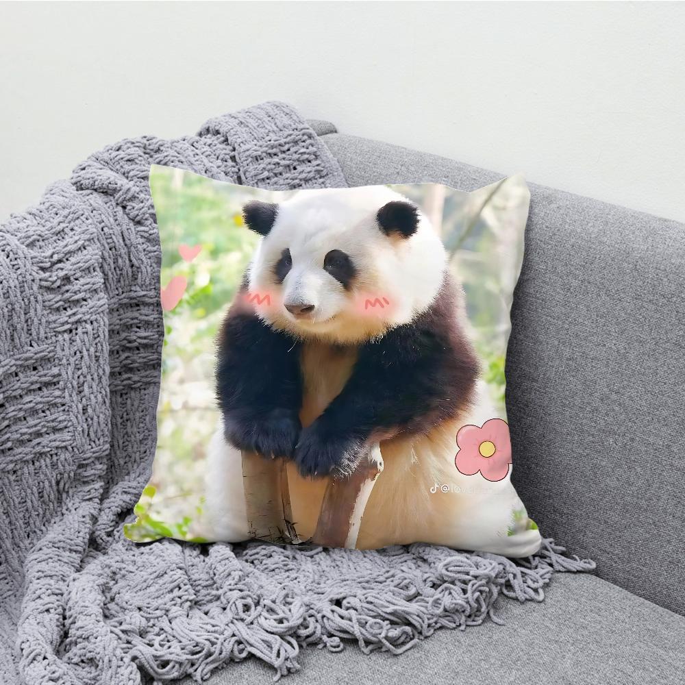 Fubao Cute Panda Pillow Case Soft Cushion Cases For Farmhouse Sofa Decor Home Decorations And Protector Pillow Case