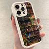 Case for Xiaomi Redmi Note 14 13 12 11 Pro Plus 12S 11S 10S 10 Redmi 13C 12C 14C 4G Flowery Bookshelf Painting Soft Phone Cover