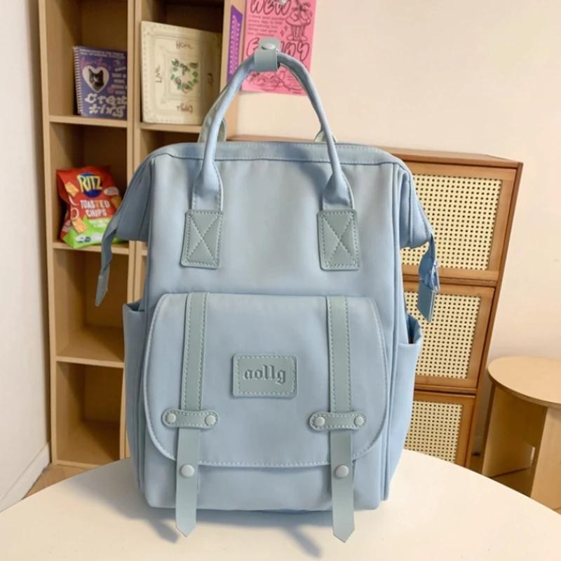 Reißverschluss Nylon Damen Rucksäcke Große Kapazität Lässig und Schlicht Monochrom Hohe Qualität Mutter und Baby Neuer Modestil