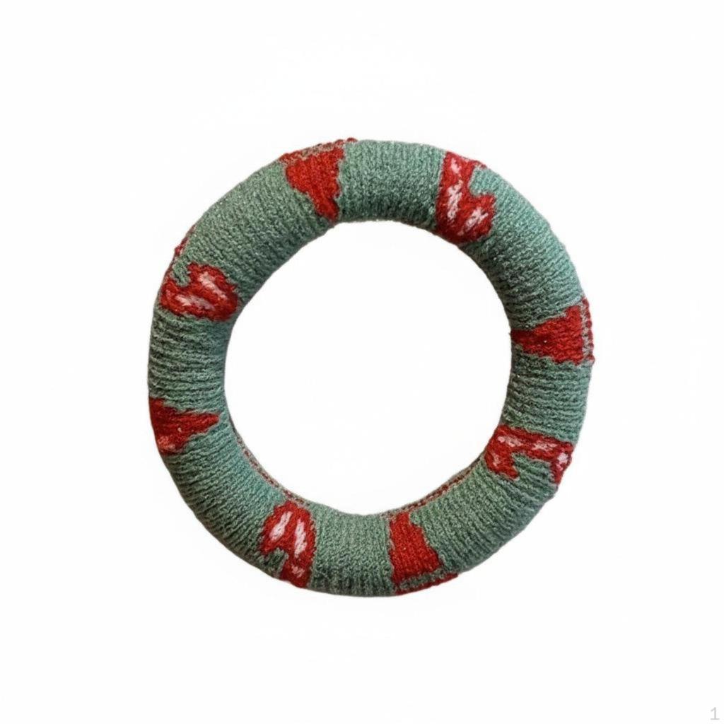 Knitted Bracelet Protector AntiCollision Woven Wristband High Thick Textile Hair Elastic for Women,