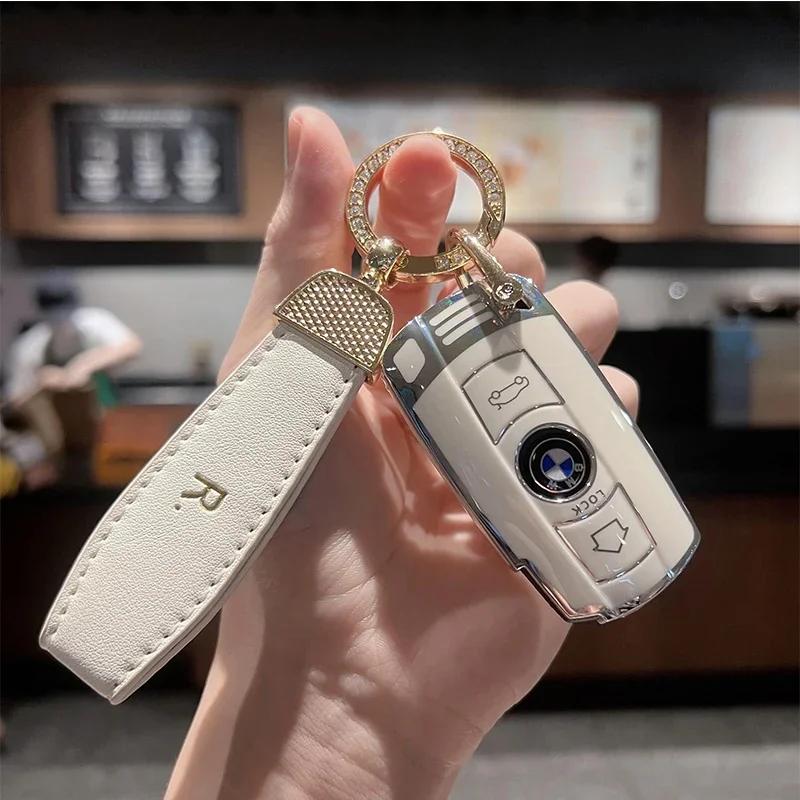 TPU Car Key Case Cover For BMW E90 E87 E70 E61 E60 X5 X6 E88 E89 E82 E71 Keychain Interior Protective Accessories XV1