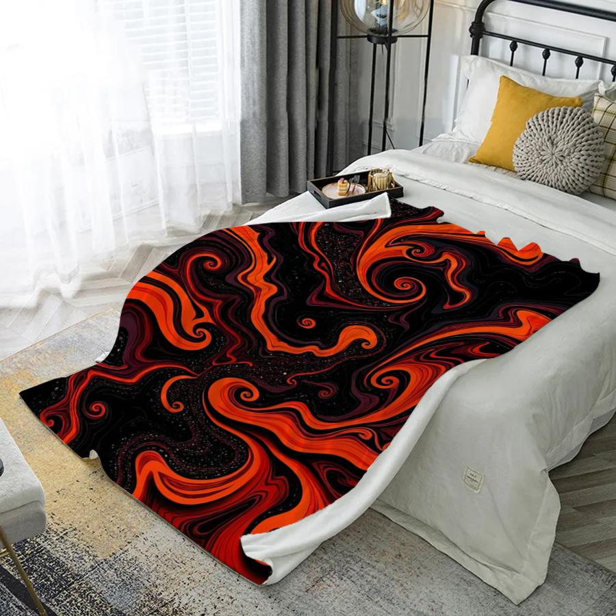 Swirling Color Blanket Microfiber Flannel Cover Blanket Bedroom Living Room Sofa Soft And Comfortable Home Decoration