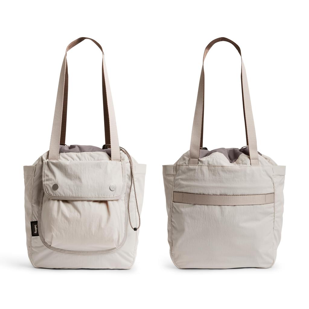 Bellroy Cinch Tote, 16L Leichte Tragetasche mit Außentasche mit Druckknopf und Pop-Tasche - Haferflocken
