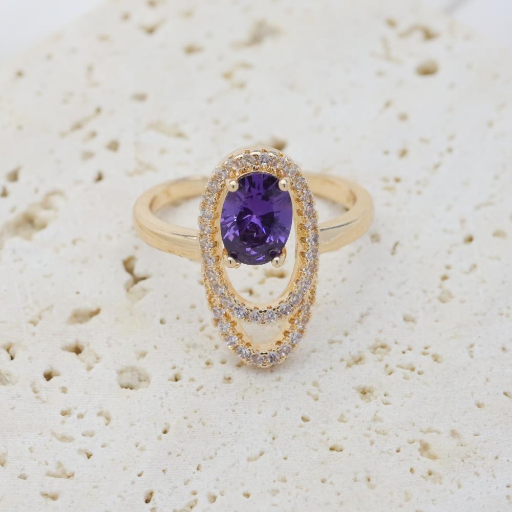 Elegant Oval Zirconia Open Ring Surround Design Adjustable Bridal Ring Wedding Party Gift