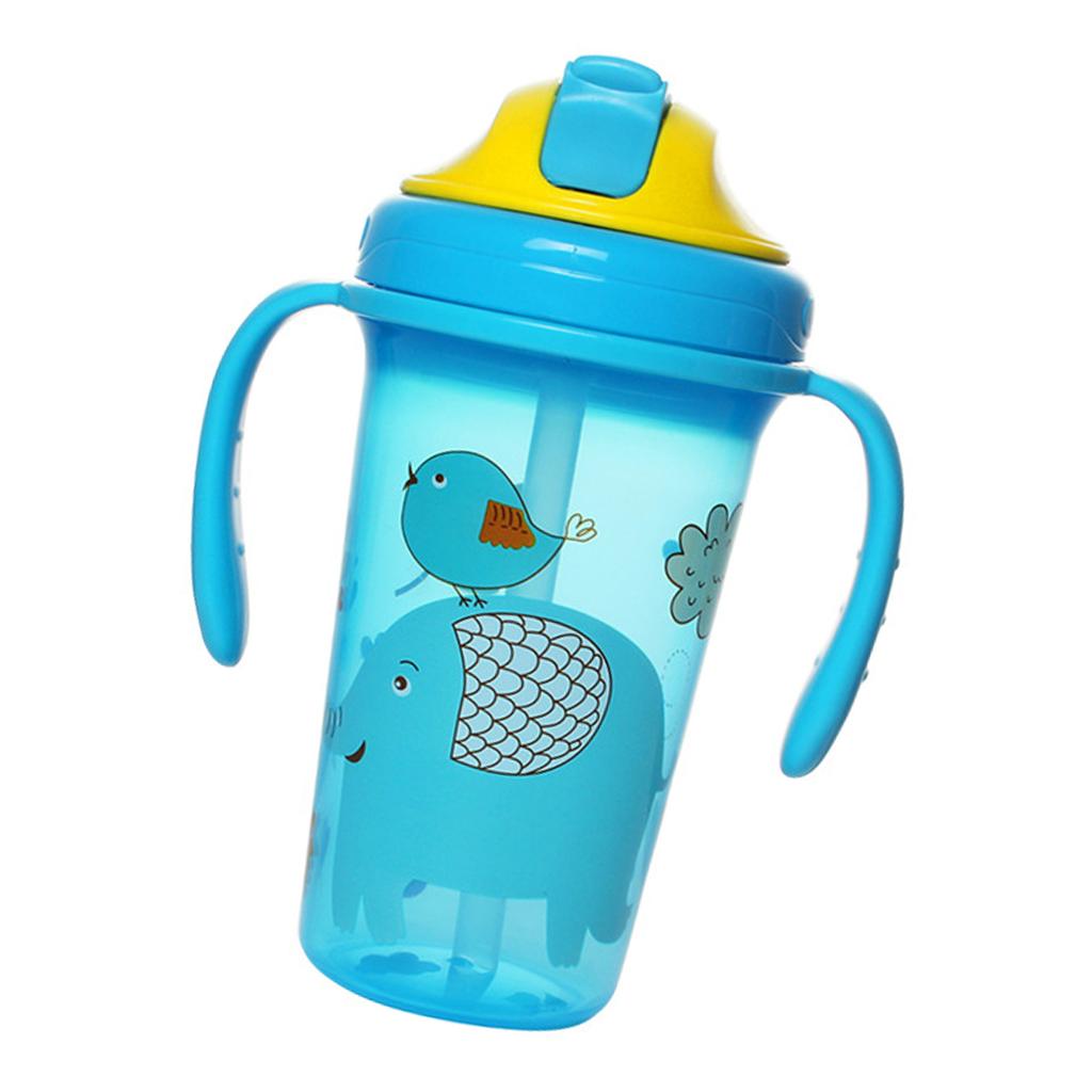 Twin Handle Baby Water Bottle Large Capacity Safe Training Drink Cup for Infants Learning To Drink Independently