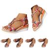 Women'S Platform Wedge Bohemian Shoes With Colorful Woven Straps And Sandals For Women Size 11 Clear Studded Sandals For Women