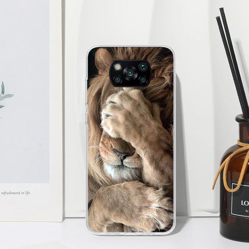 

Lion Alpha Male Cub King Phone Case For Xiaomi Poco X7 X6 X5 M7 M8 Pro F7 Ultra Redmi 15C 15 13C 13 12C 12 10 10C 10A Art Fundas Xiaomi Poco F6