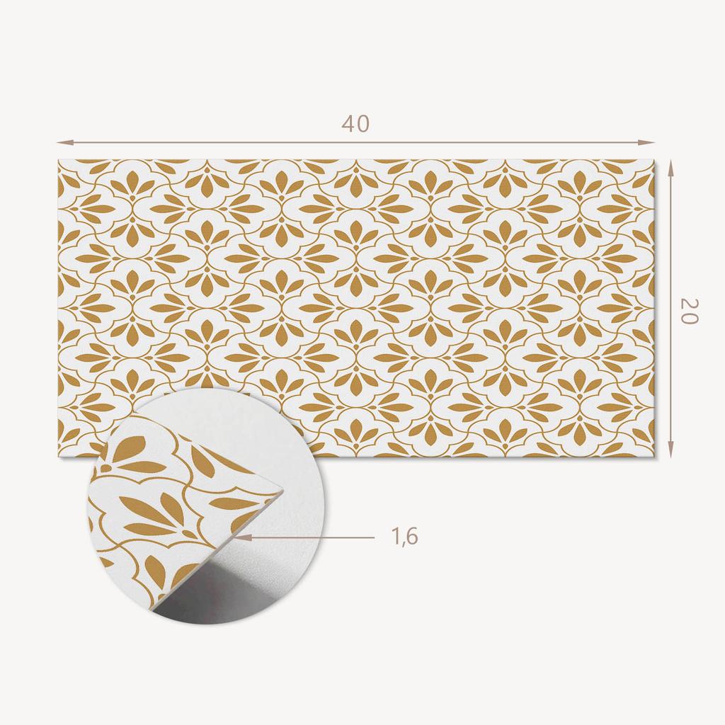 Zestaw Kafelków Winylowych Samoprzylepnych Elegancki Wzór Roślinny 10X40X20 Cm